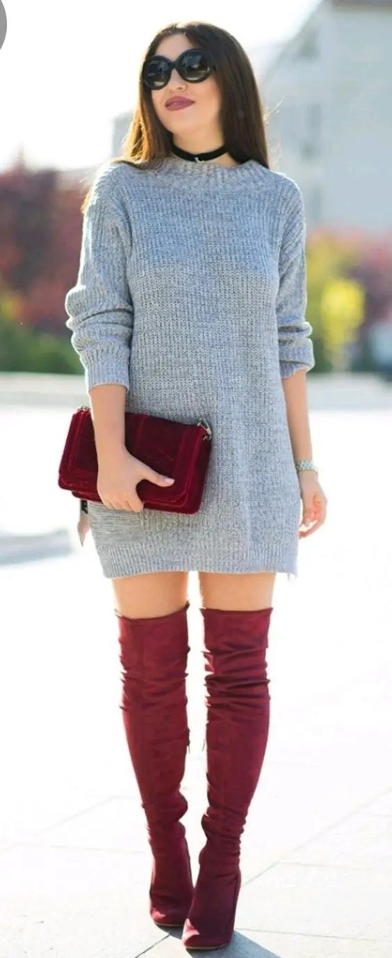 Dress and Knee-High Boots