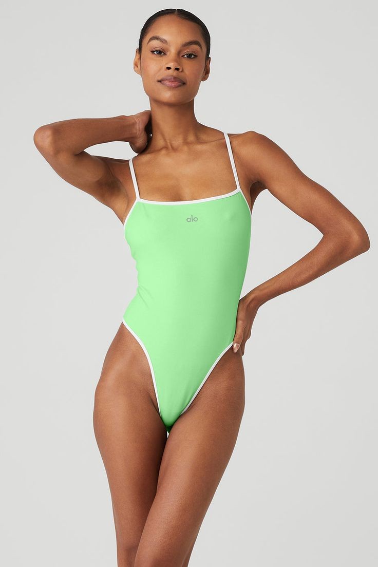 Elegant Mint One-Piece Swimsuit