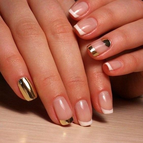 Metallic French Tips: