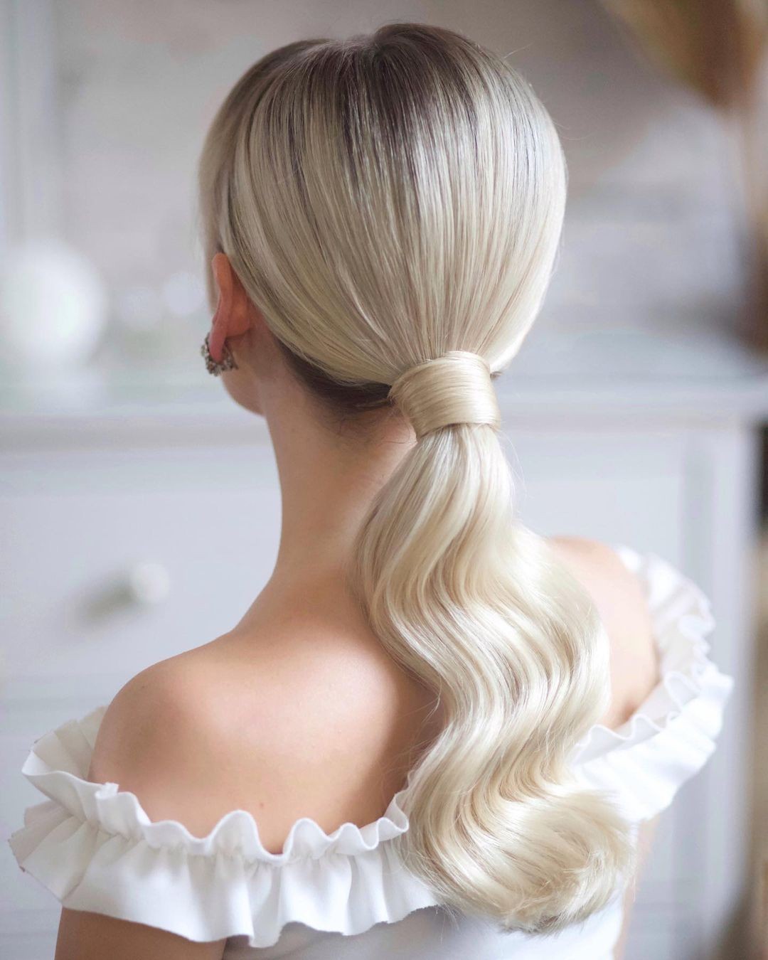 Ponytail with Wavy Elegance