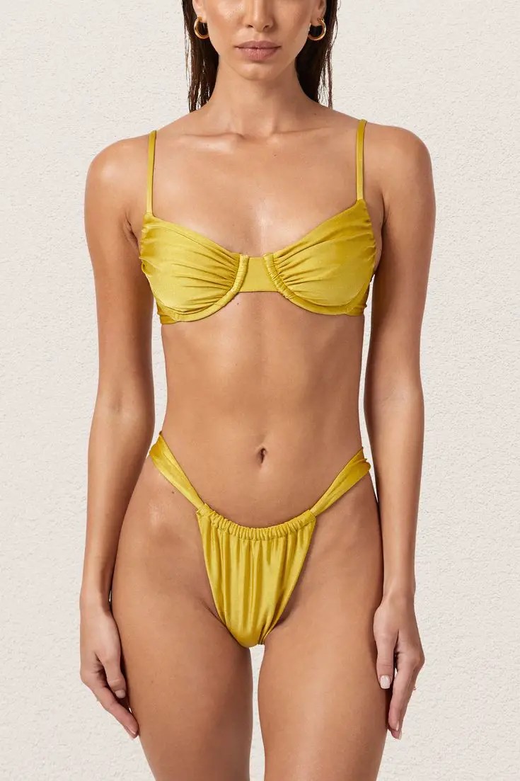 Embracing Sunshine with Vibrant Yellow Swimwear