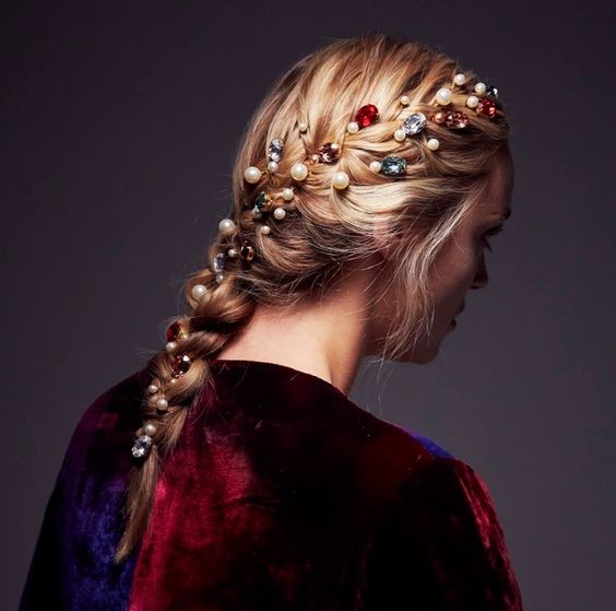 The Bejeweled Braid: A Symphony of Colors