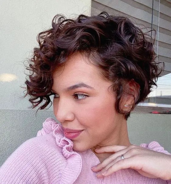 Curly French Pixie