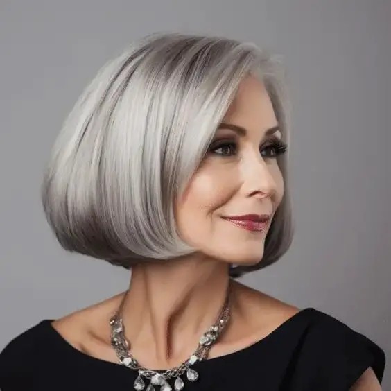 The Classic Bob: Silver Sophistication