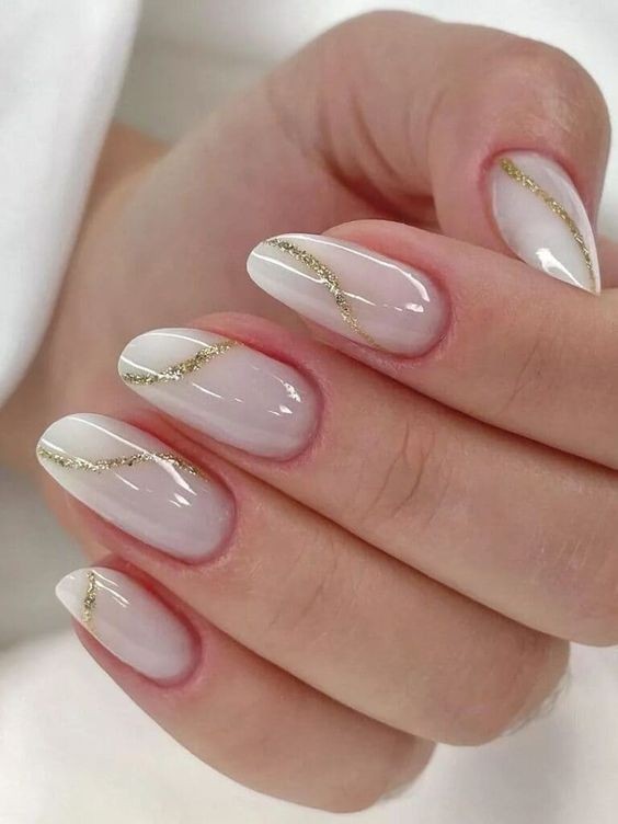 Milky White Acrylic Nails