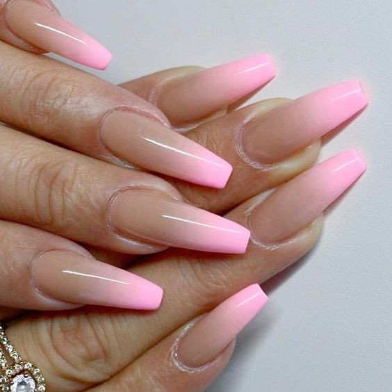 Ombre Coffin Nails: