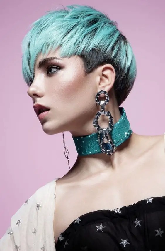 The Icy Edge: Cool Tones Meet Sharp Undercut