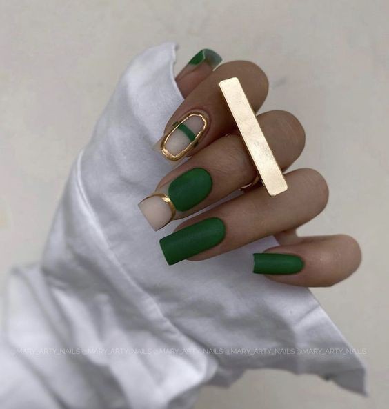 Classy Green with Modern Cutouts