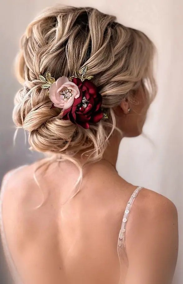 Elegant Updo with Floral