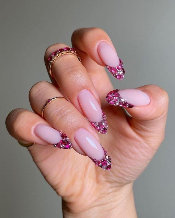 Rhinestone Jewel Nails: