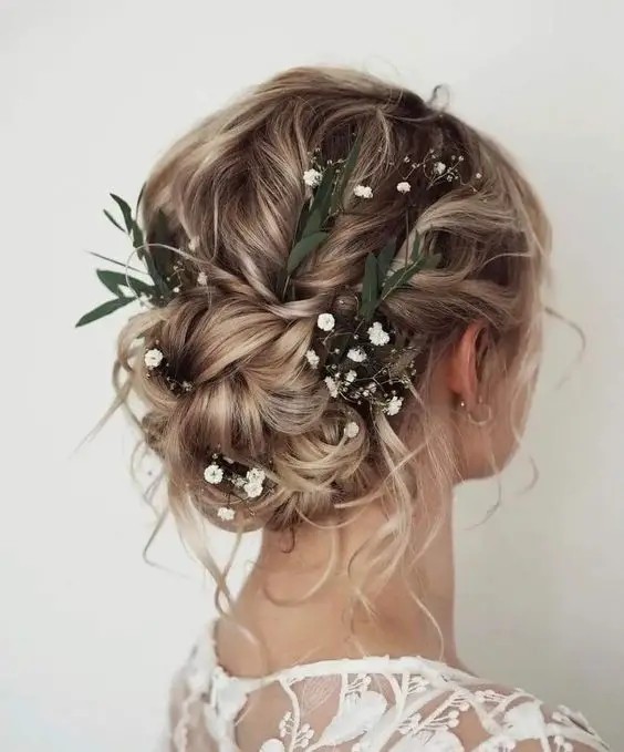 Elegant Updo with Floral