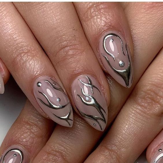 Silver Chrome Stamping Designs: