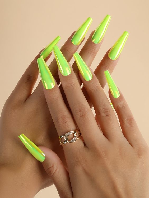 Yellow and Neon Accents: