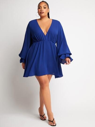 Bell Sleeve Dress: