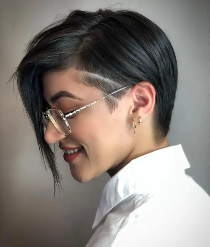 Asymmetrical Bob with Side Undercut