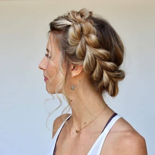 Braided Crown Updo: