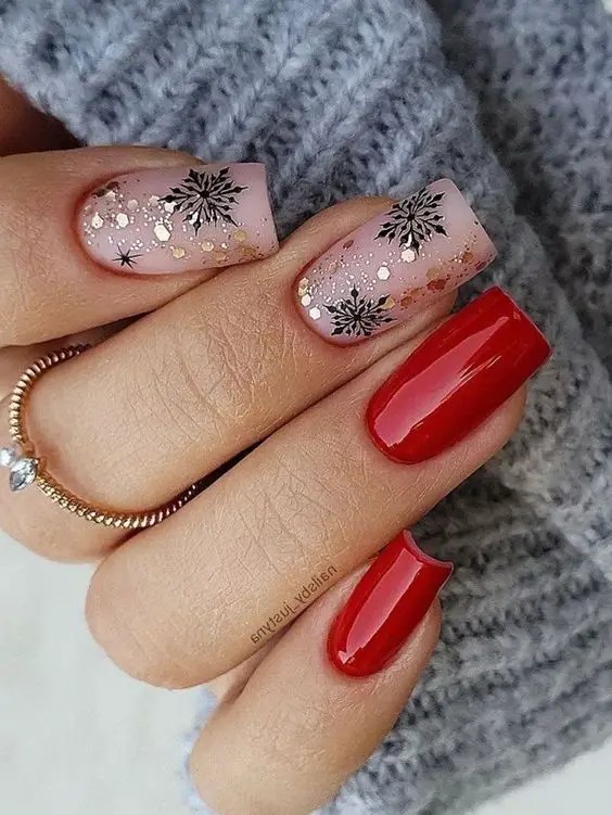 Festive Dots and Snowflakes