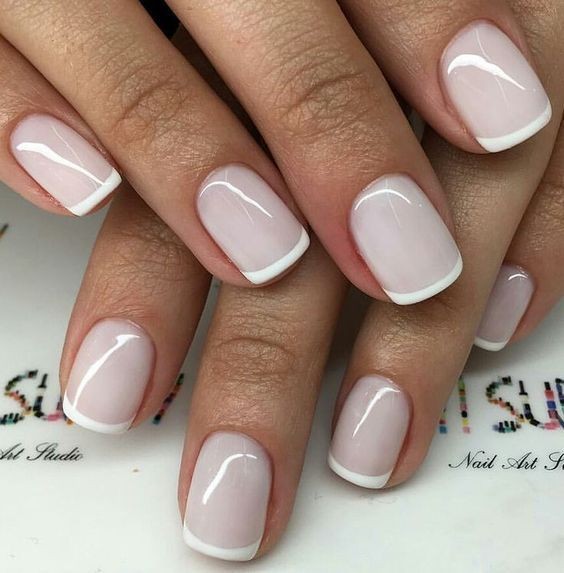 Classic French Dip Nails: