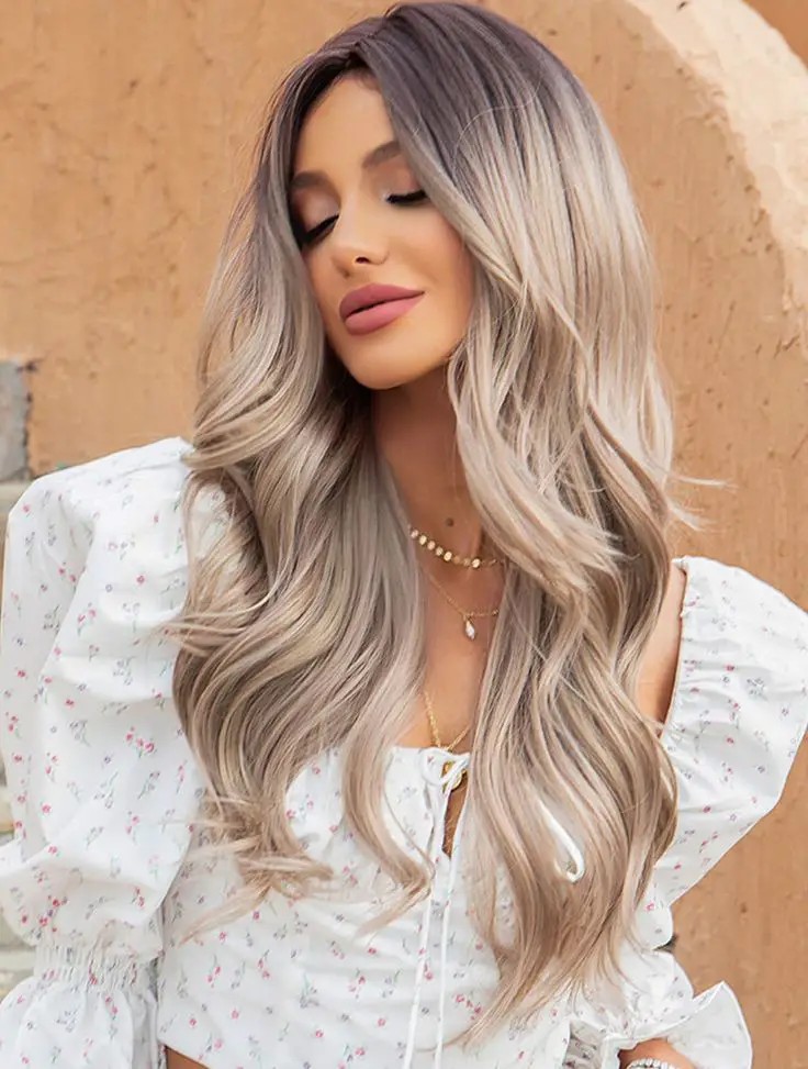 Ash Blonde Soft Waves: A Graceful Transition