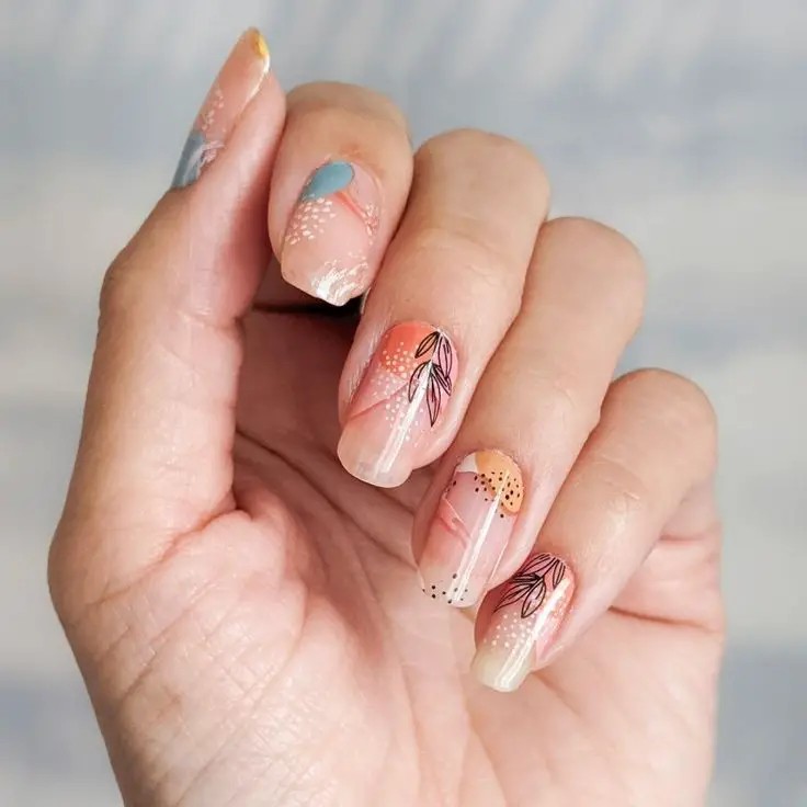 Pastel Negative Space Nails: