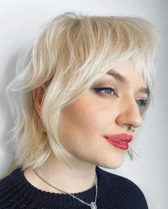 Long Bangs Pixie Mullet