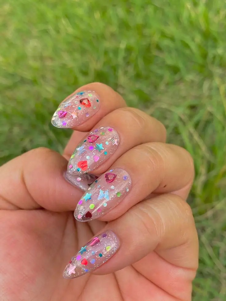 Pastel Rainbow Nails: