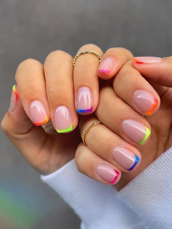 Colored French Tips: