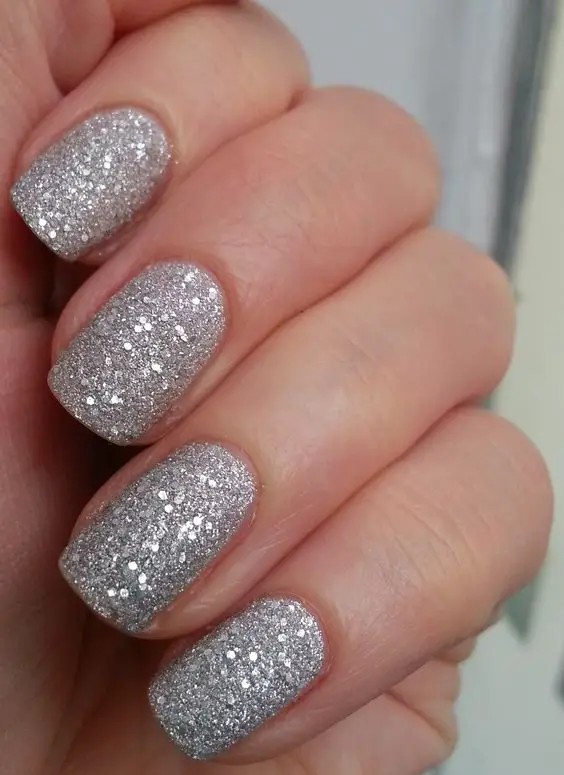 Icy Silver Shimmer: