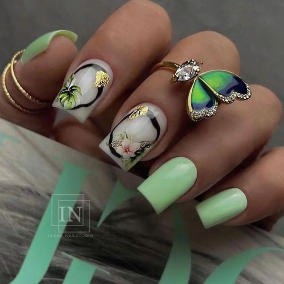 Green with Envy: Nature-Inspired Nail Art