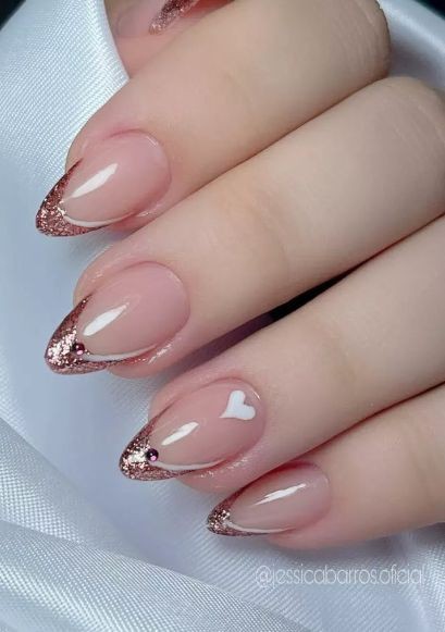 Rose Gold French Tips