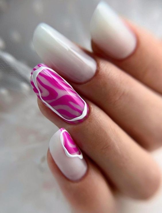 Modern Pink Swirls