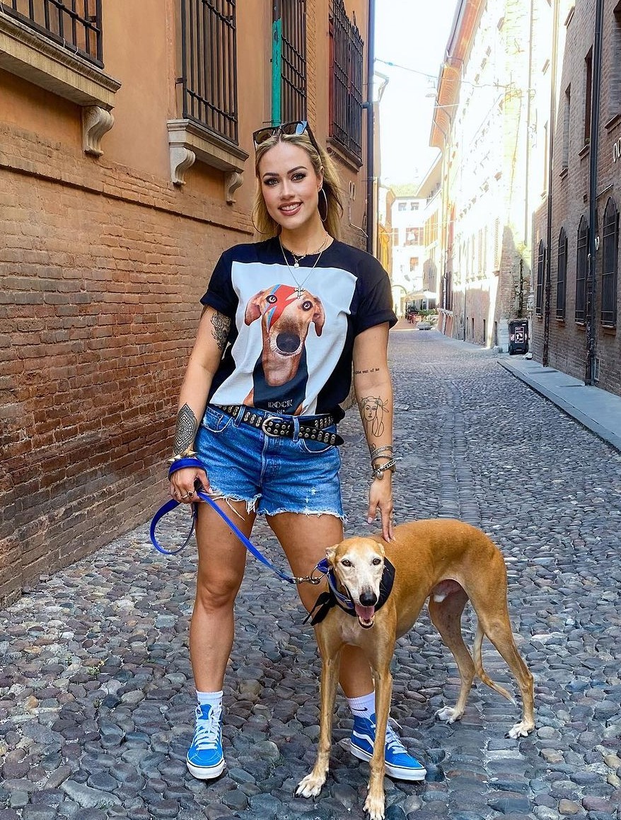 Graphic Tee and Canine Companion