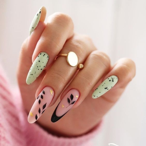 Pastel Speckles and Floral Elegance