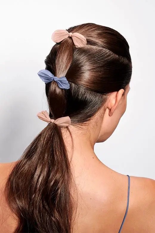 Messy Low Ponytail with Accessories