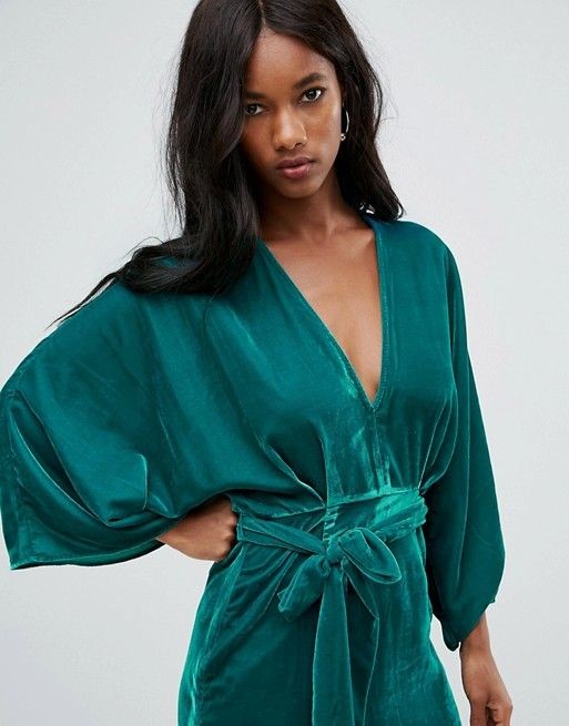 Velvet Kimono Dress