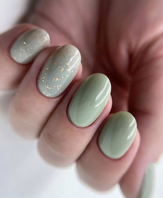 Whispers of Spring: Delicate Green with a Golden Sheen