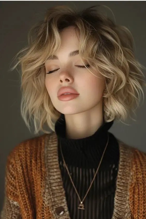 Wavy Bob with a Soft Touch