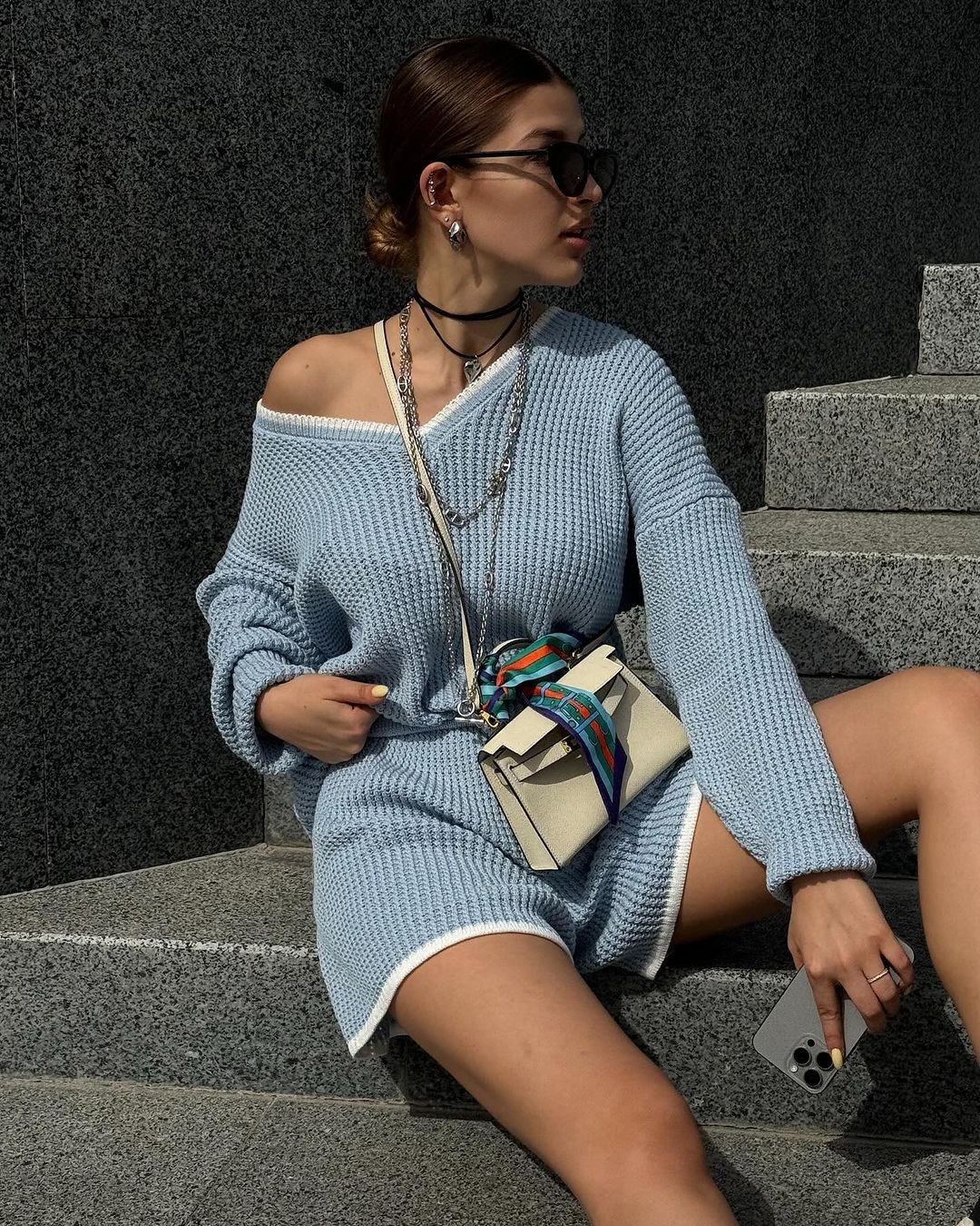 Contemporary Edge: Stylish Grey Shorts Outfit