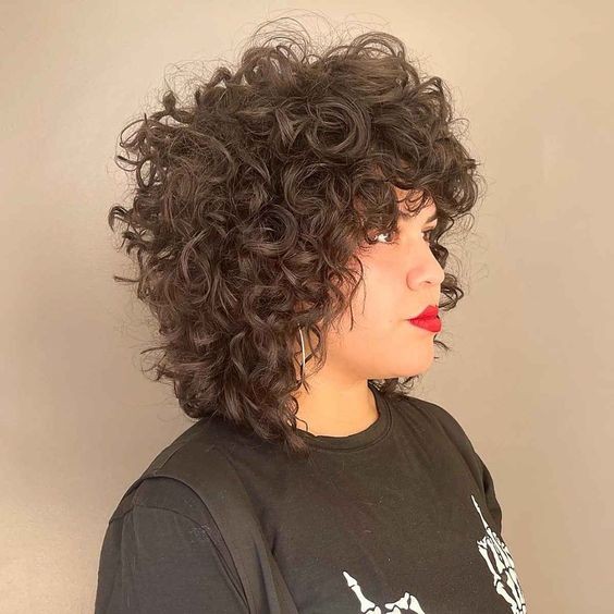 Curly Shag Haircut: