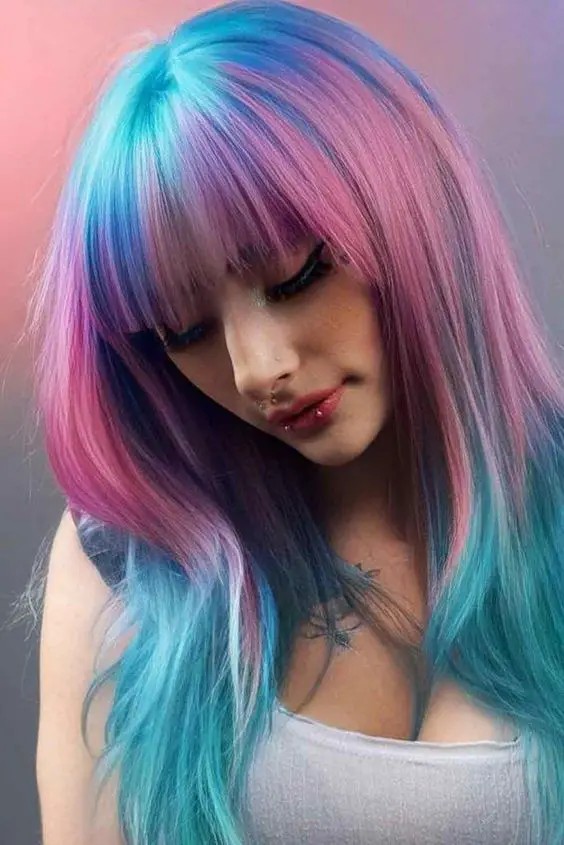 Ethereal Blue and Pink Ombre: A Whimsical Blend for Spring