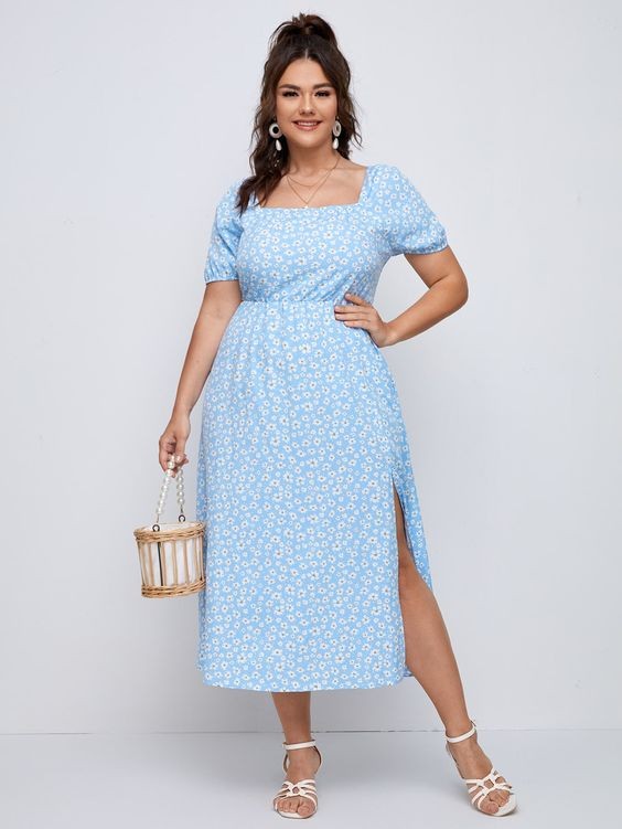 The Blue Floral Midi