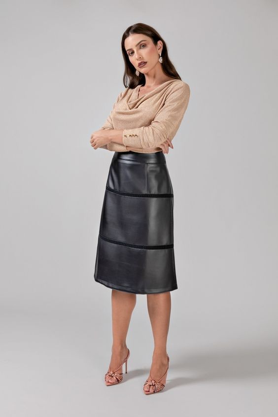 A-Line Skirt and Fitted Blouse