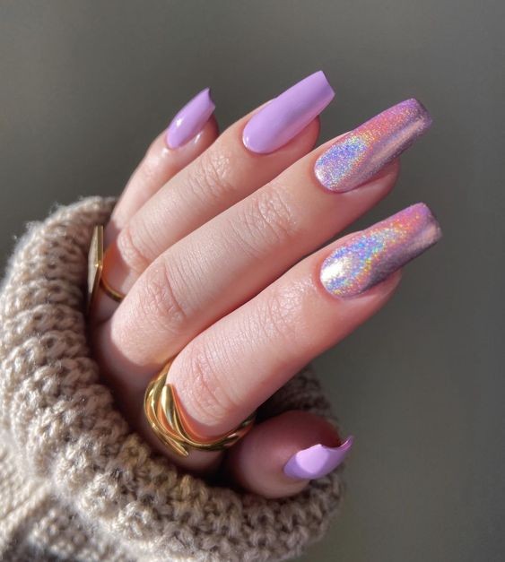 Iridescent Chrome Nails