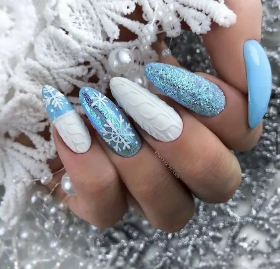 Icy Blue and Silver