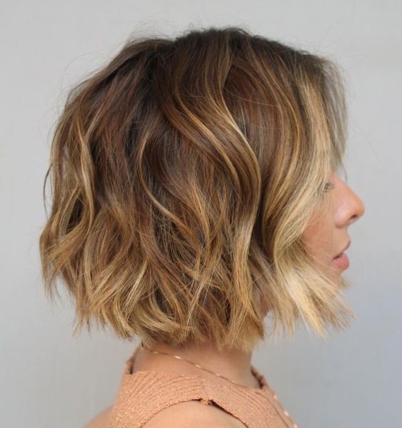 Wavy Bob with Highlights