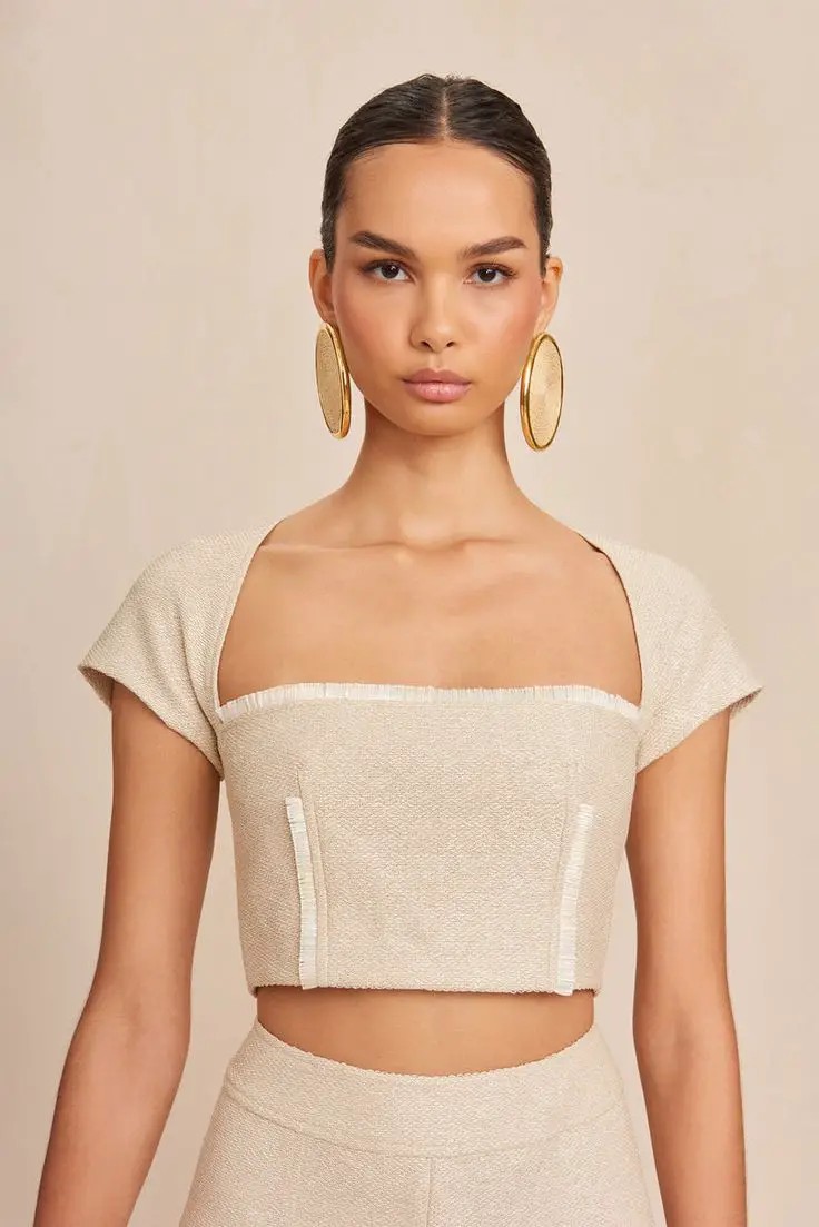 Golden Hour Glow: The Textured Off-Shoulder Top