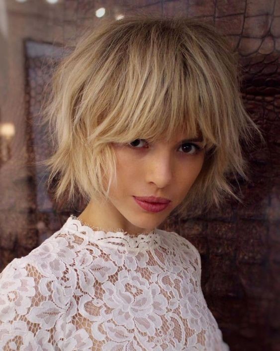 Layered Bob with Wispy Bangs