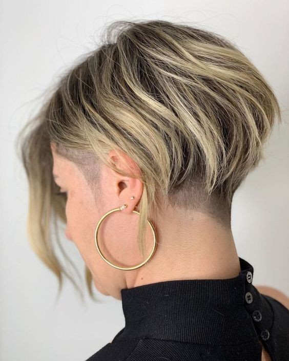 Asymmetrical Long Pixie with Side Part