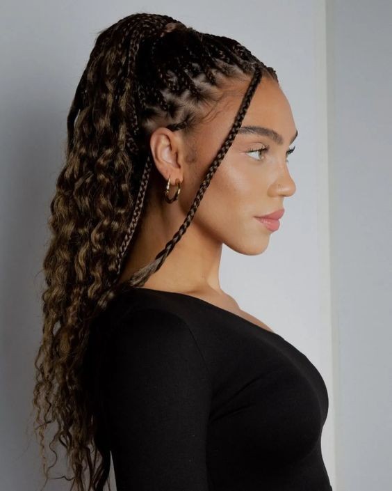 Braided Ponytail Waves