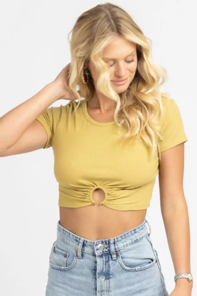 Sunshine and Style: The Mustard Crop Top